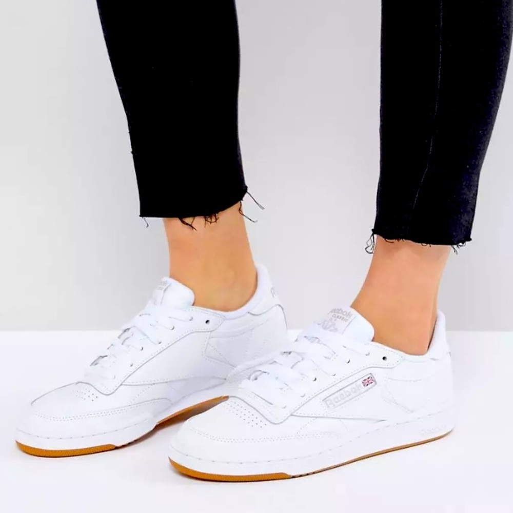 White Reebok Classics Smooth leather and comfortable. 
Get them while you can!